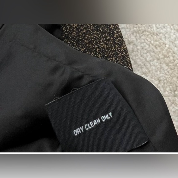 WALTER BAKER W118 Tweed Blazer Black Brown Notch Collar Lapel Open Front Jacket - Picture 11 of 13